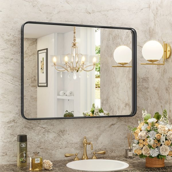 1pc Rectangular Traditional Style Wall Mirror, 40